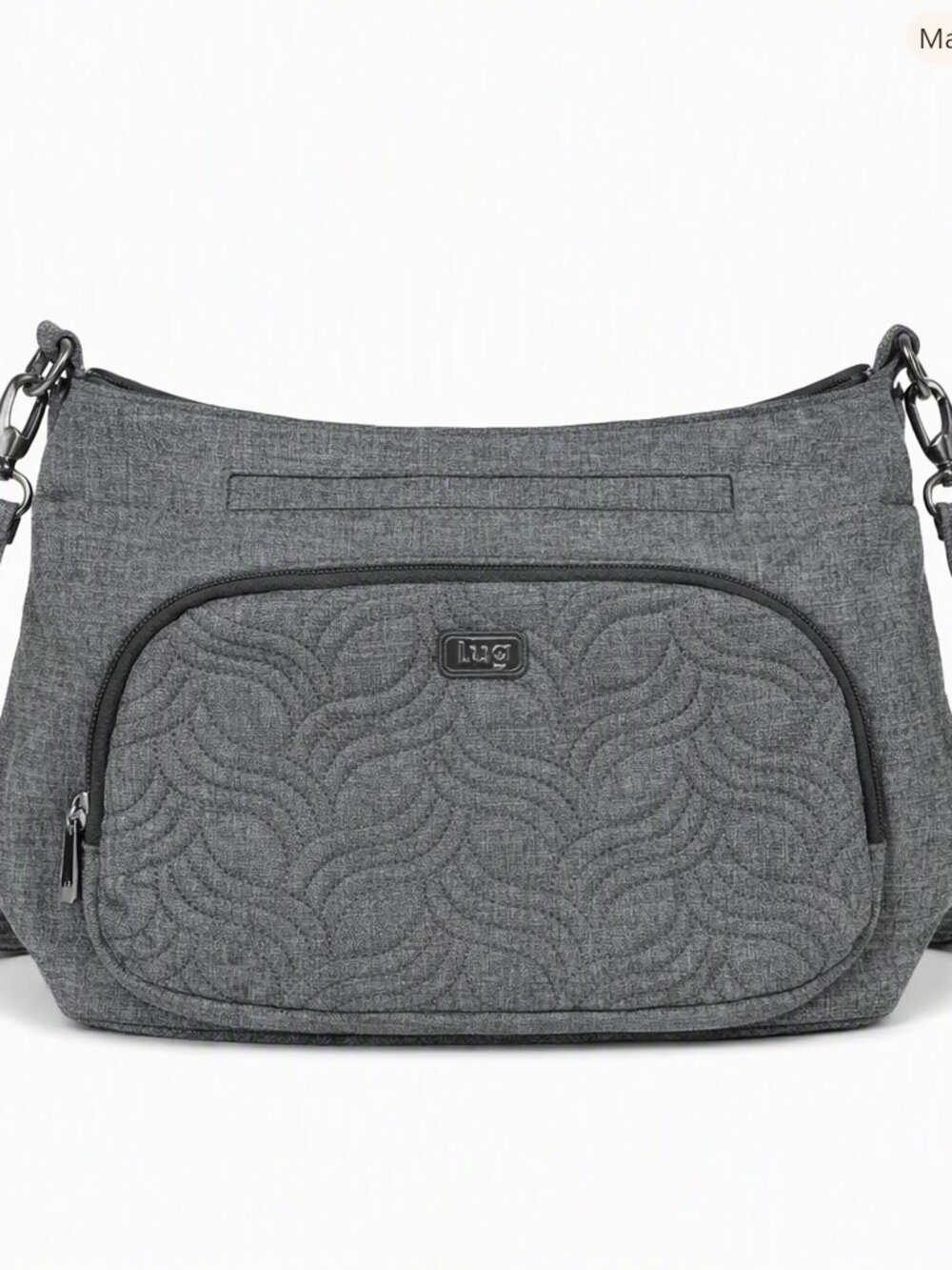 Lug Gray Samba Quilted Crossbody Bag with Adjustable Straps New with Tags Grey